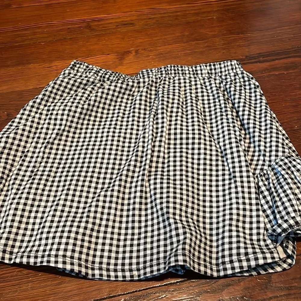 Dex Women’s Black and White Gingham Skort Size L - Picture 3 of 5
